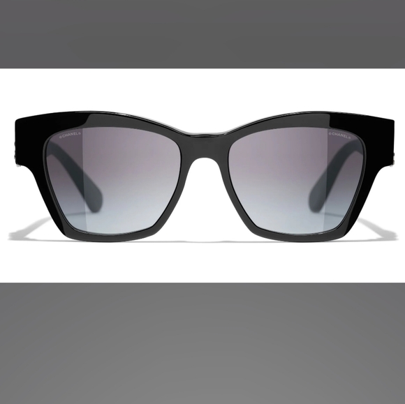 CHANEL SUNGLASSES CAT EYE BLACK CH5456 - Picture 3 of 16